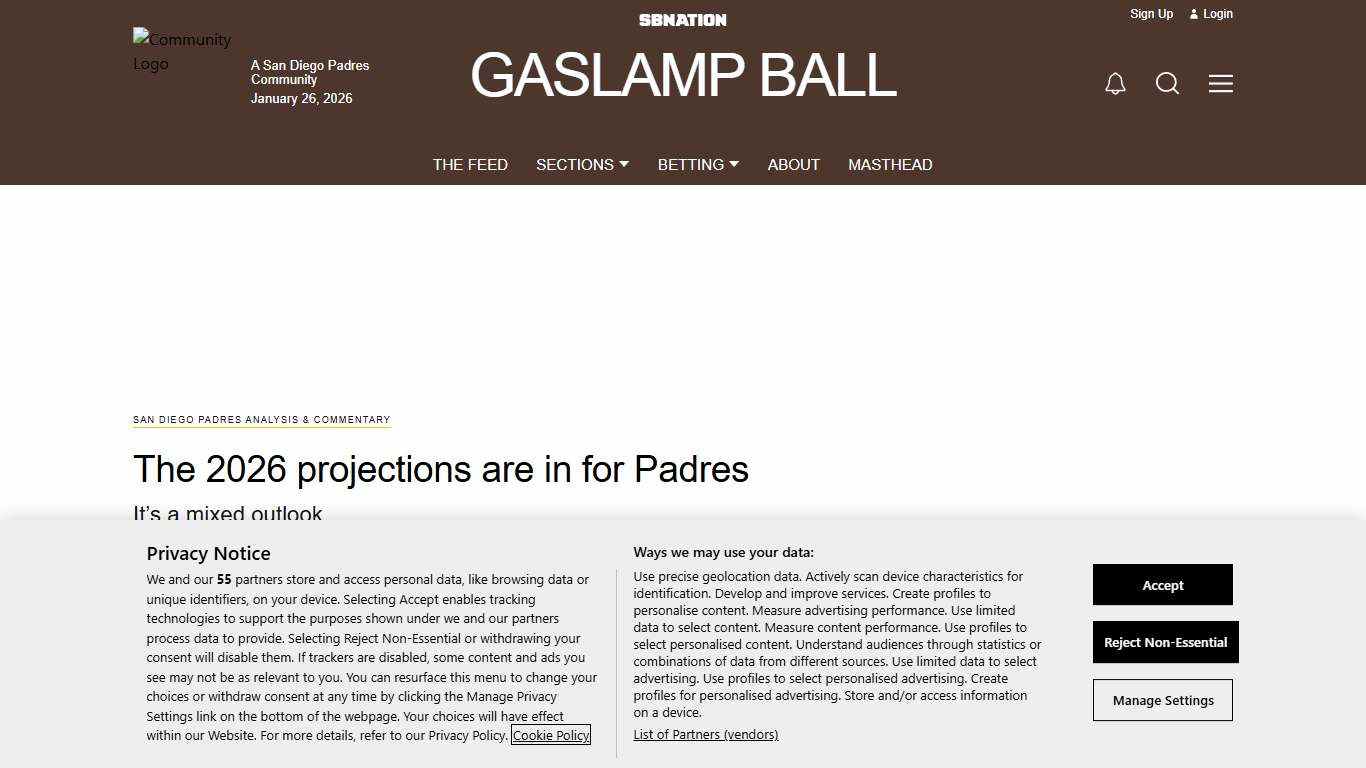 The 2026 projections are in for Padres Gaslamp Ball